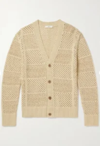 open knit cotton cardigan