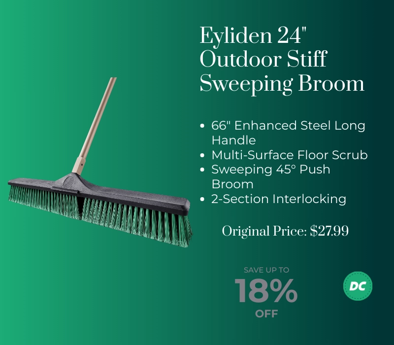 Eyliden 24" Outdoor Stiff Sweeping Broom