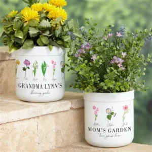 Birth Month Personalized Outdoor Flower Pot