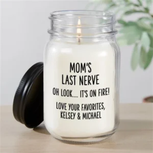 Personalized Mason Jar Candle For Moms